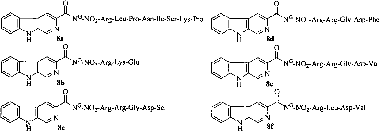 Conjugates of beta-carboline-3-carboxylic acid and oligopeptides, preparation, nano structure, and application thereof as antitumor agent