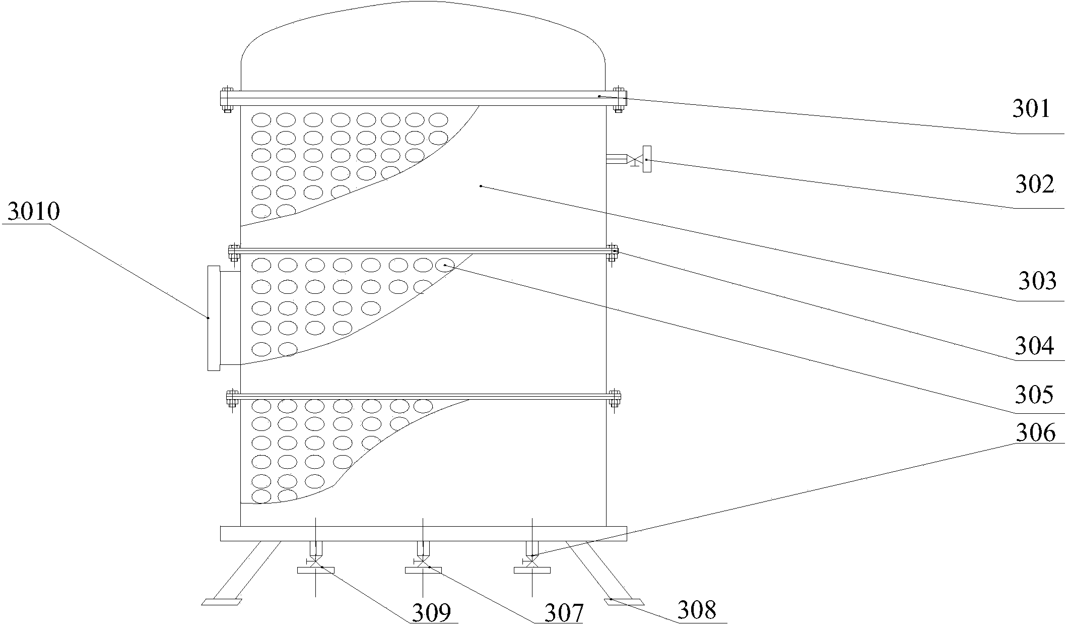 Device and method for treating sterilized ethylene oxide waste gas