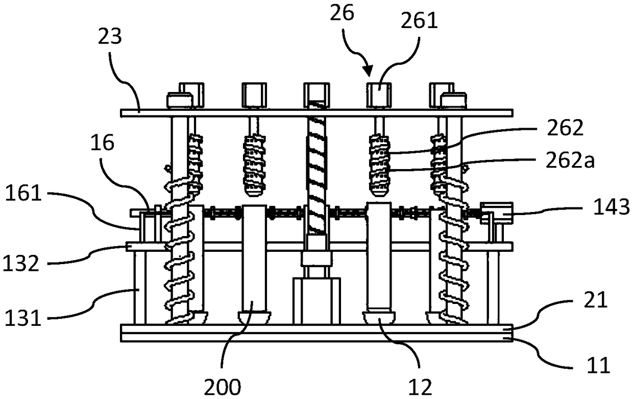 Test tube clamping unit and automatic test tube cleaning device