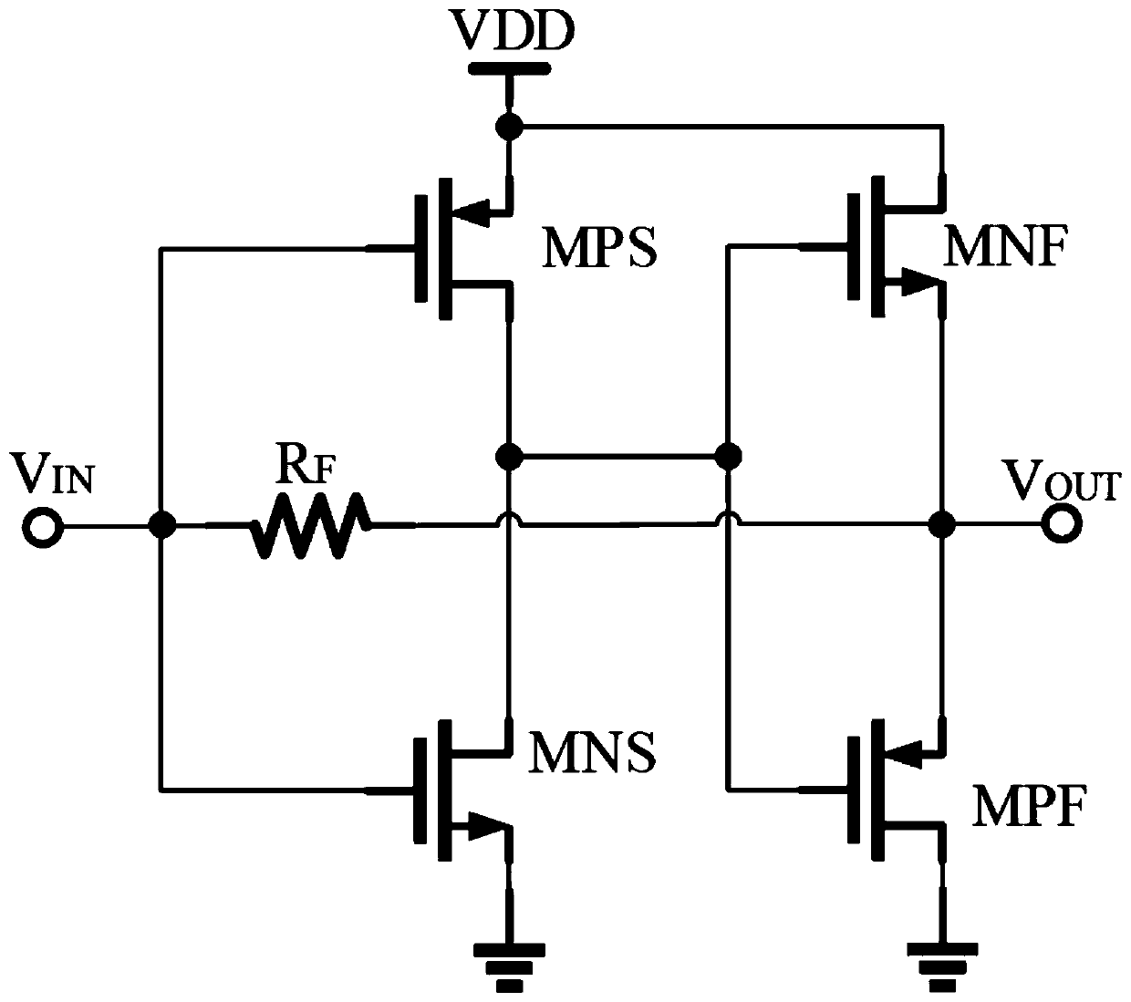 Inductor-free low-noise amplifier with separated gain and impedance matching