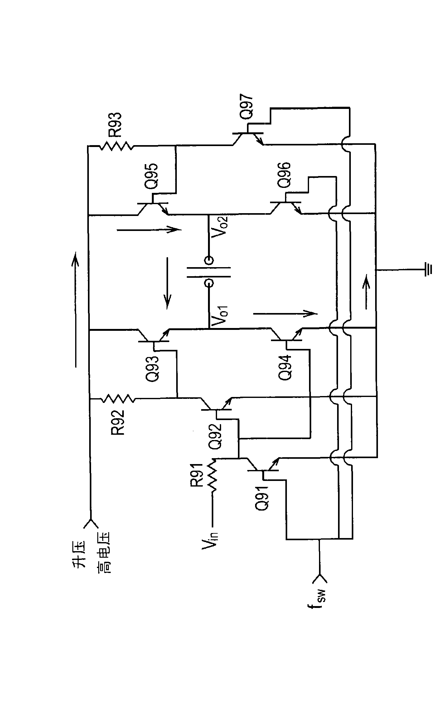 Drive circuit and applicative piezoelectric actuating pump thereof