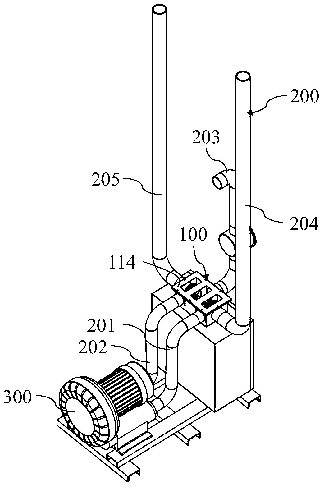 Reversing mechanism of pneumatic conveying system, and pneumatic conveying system