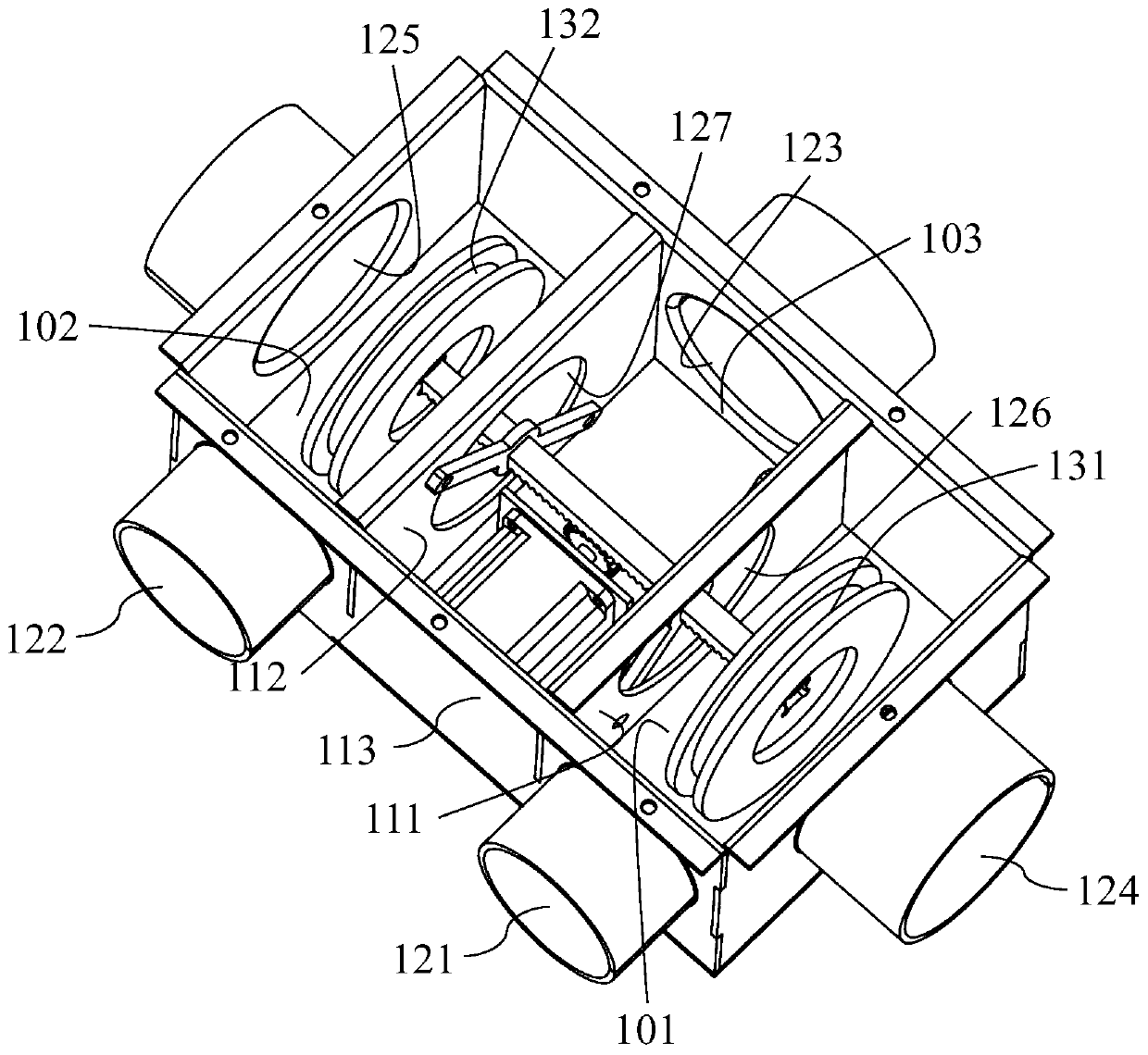 Reversing mechanism of pneumatic conveying system, and pneumatic conveying system