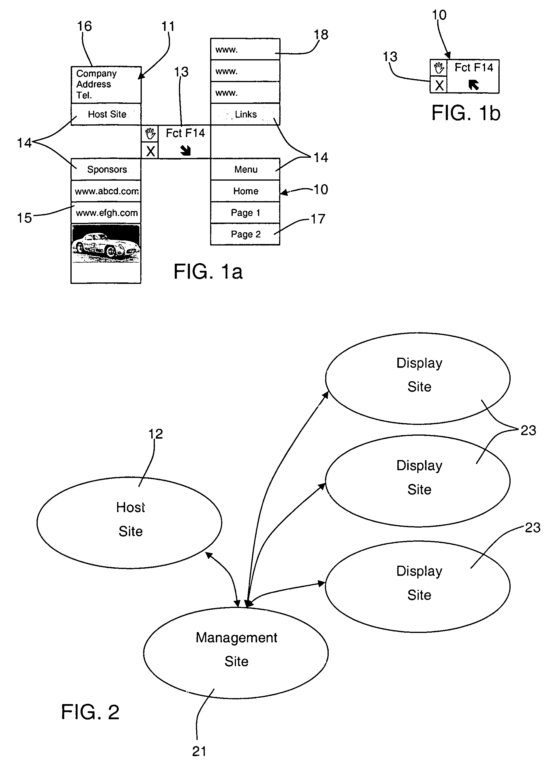 Browsing device and platform for management and distrubtion in server mode, in particular for the display of advertising links