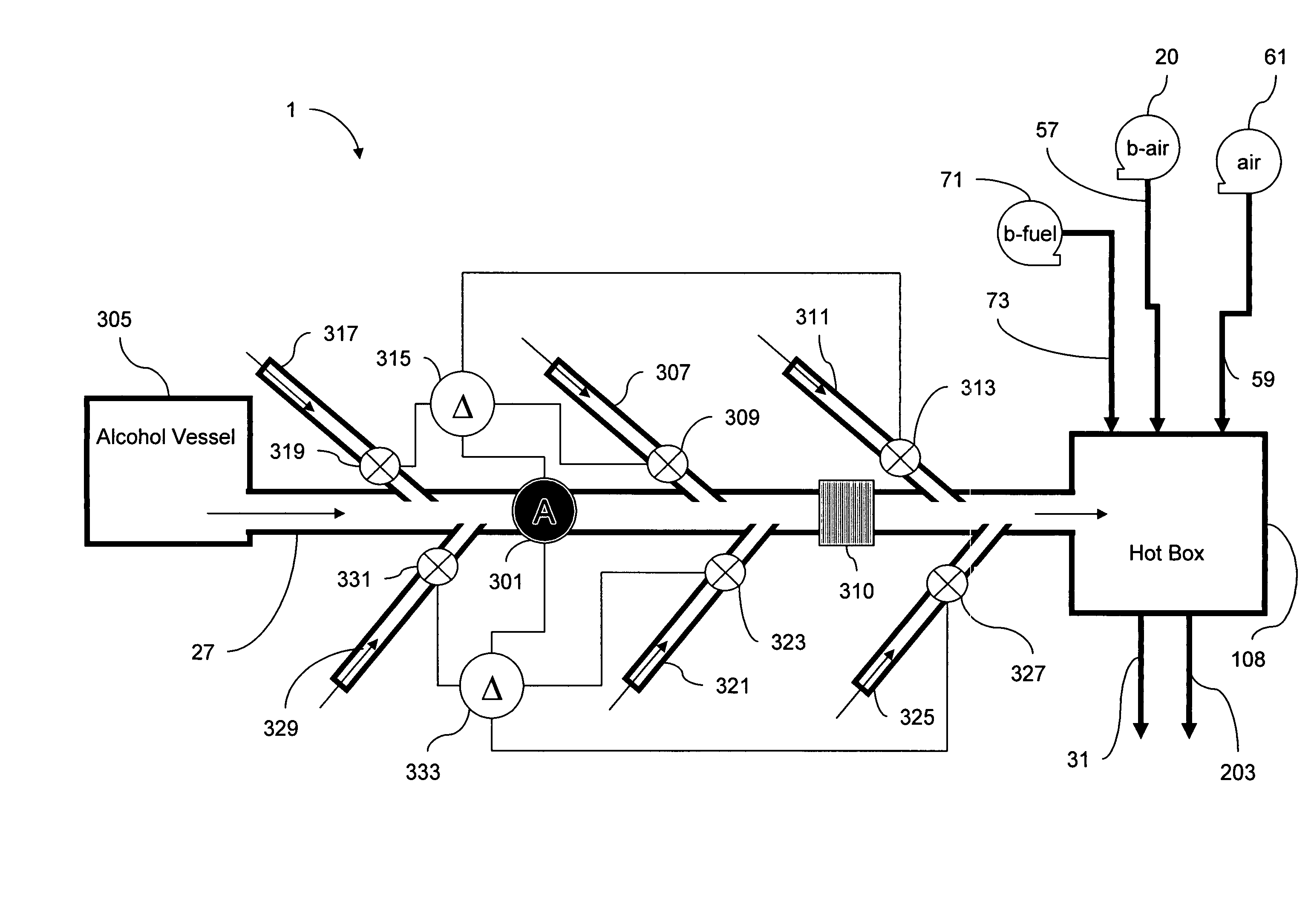 Structure and method for optimizing system efficiency when operating an SOFC system with alcohol fuels