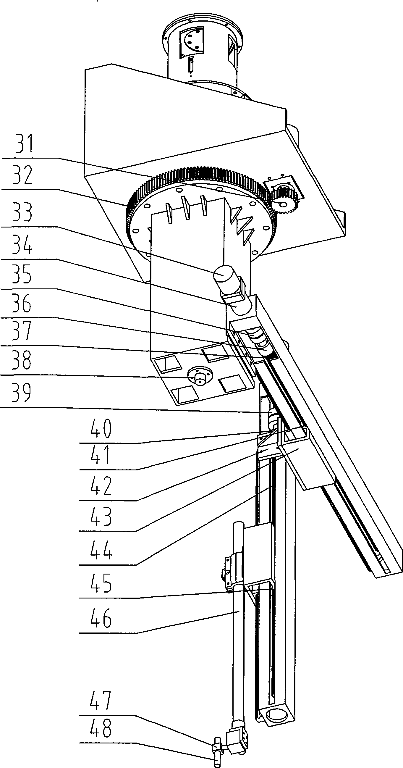 Suspended type pipe-jointing welding robot