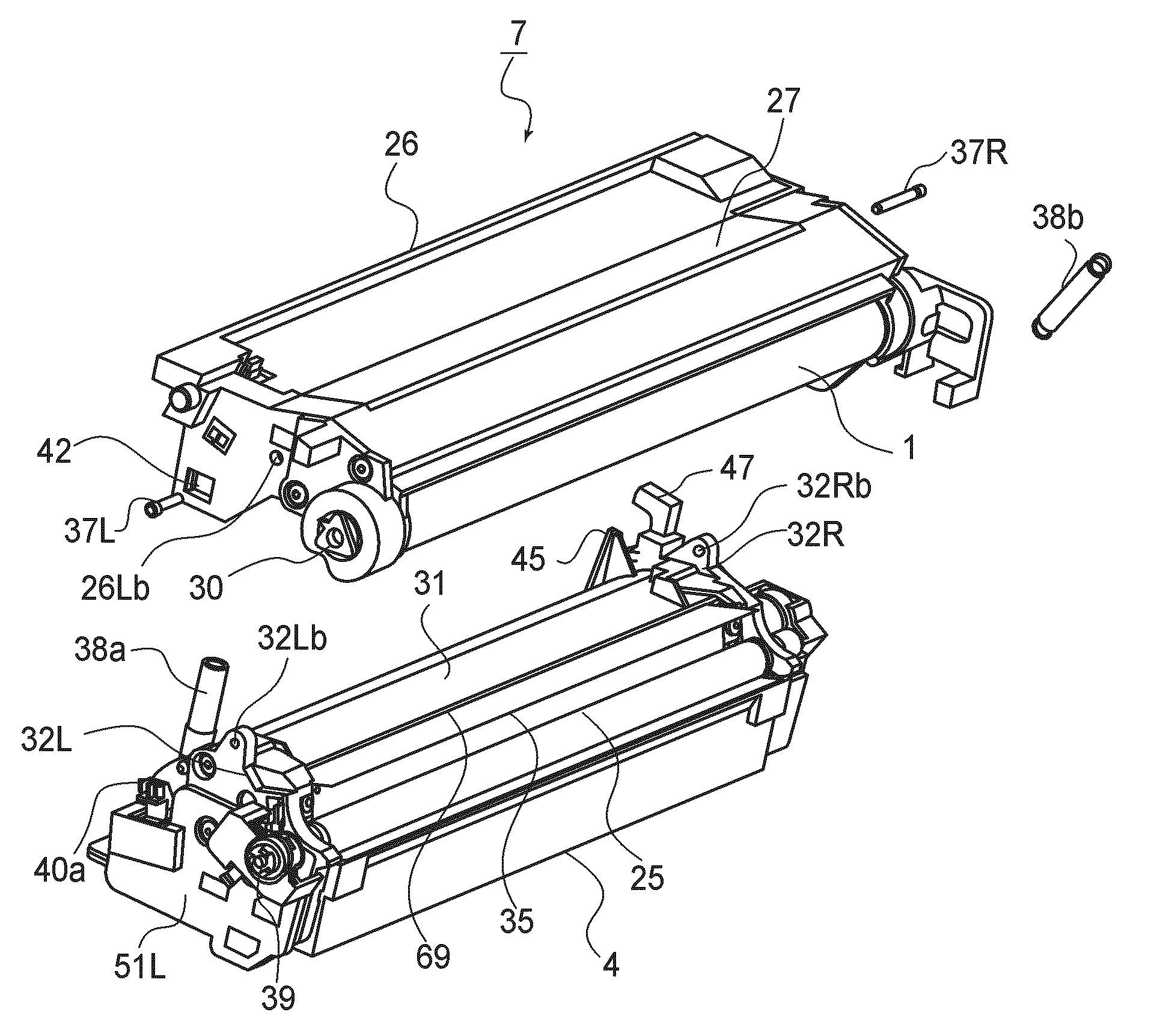 Process cartridge and assembling, disassembling remanufacturing method therefor