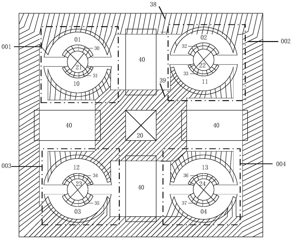 Novel replaceable single-layer metal layout structure of TVS