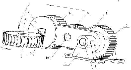 Translation processing device for arc tooth trace cylindrical gear