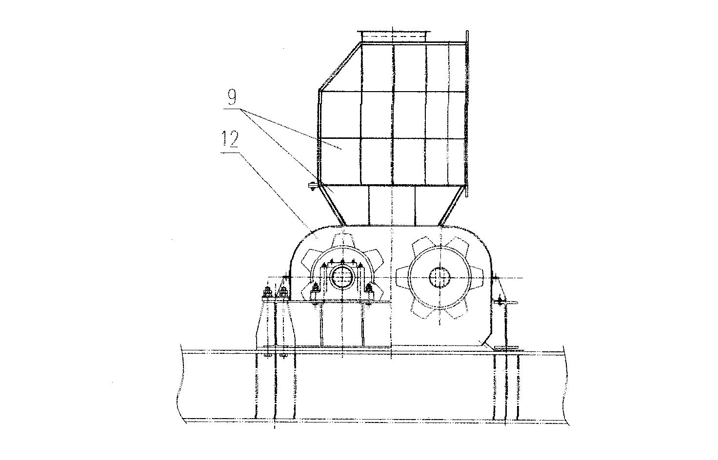 Double-tooth roller red coke crusher