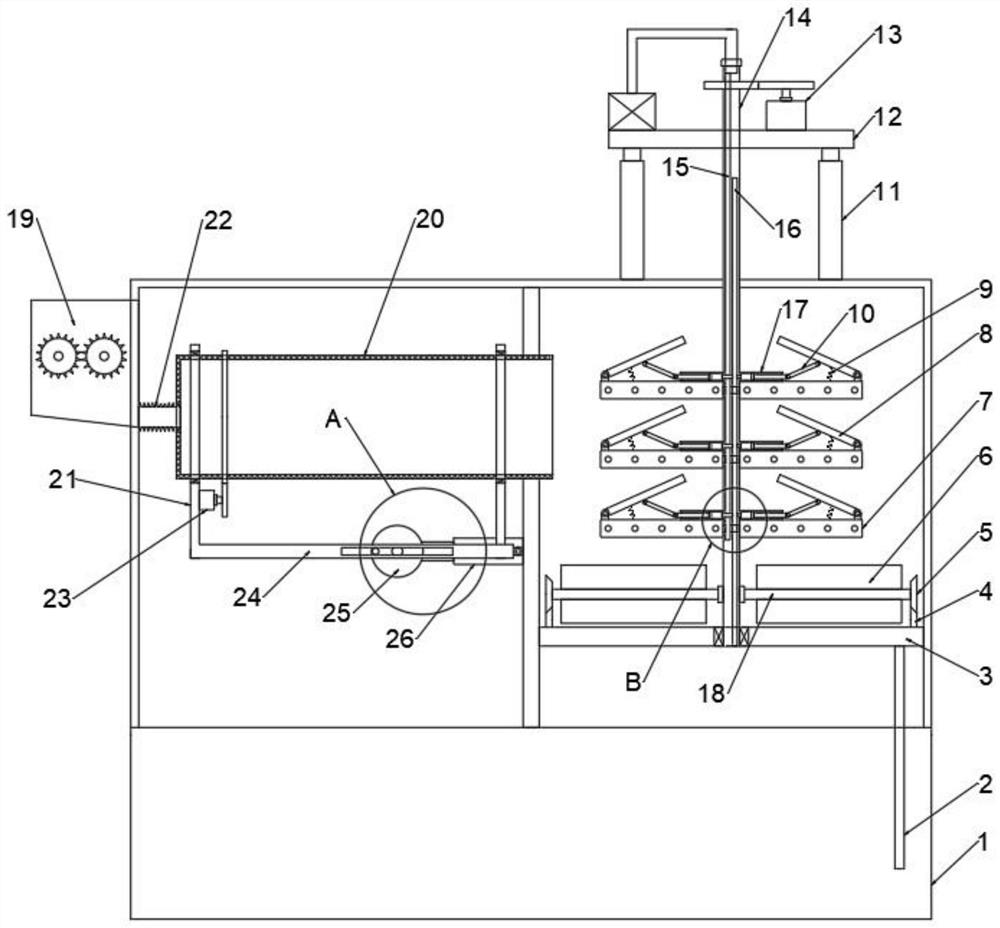 Waste lithium ion battery recycling device and method with flue gas purification function