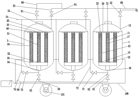 Movable high-efficiency filtering device