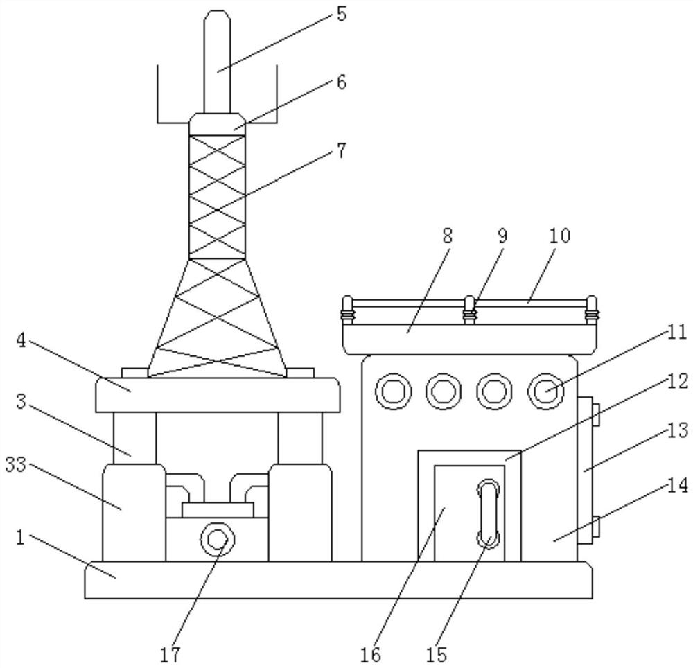 Liftable communication base tower protection system