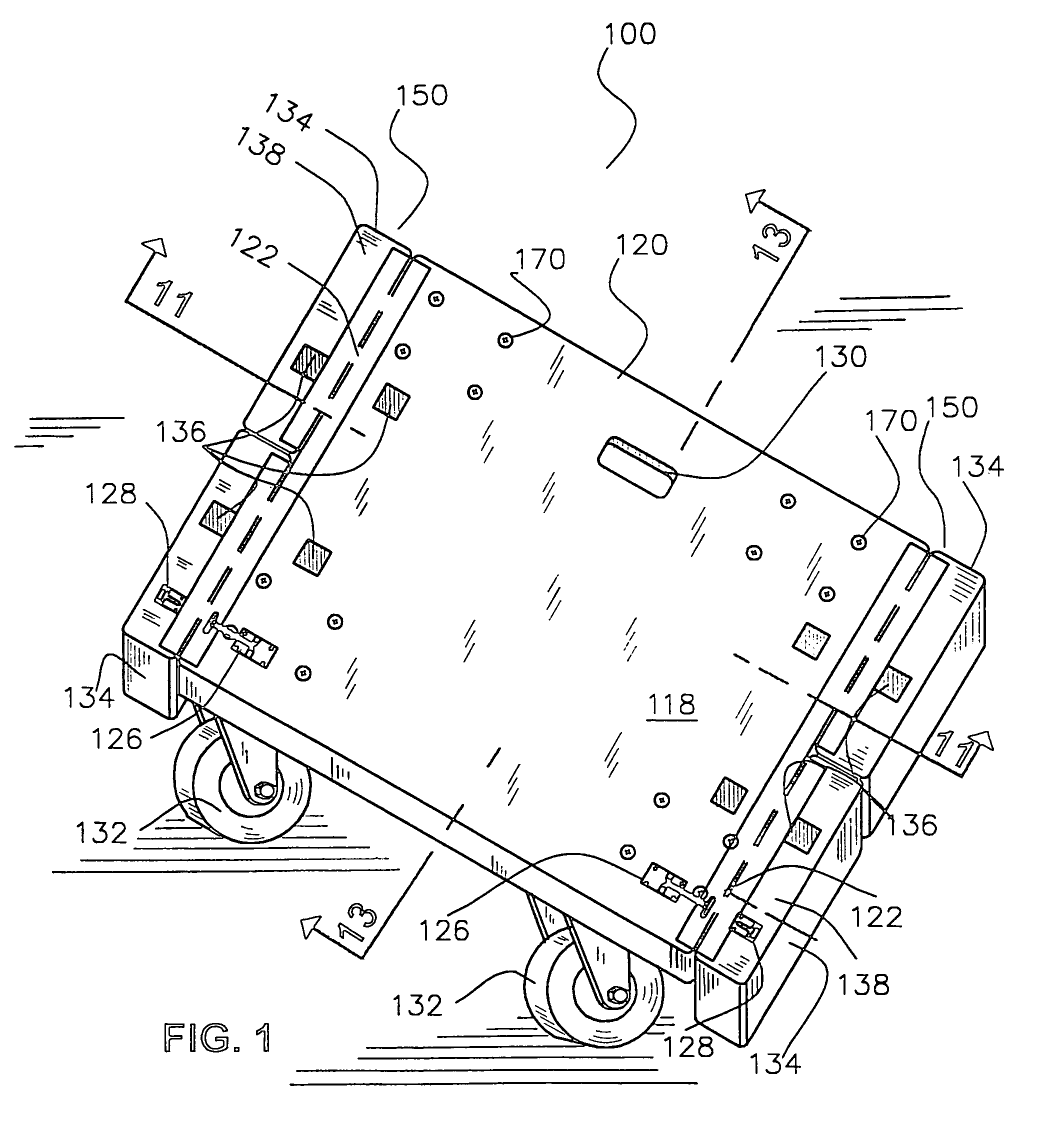 Adjustable lightweight platform dolly