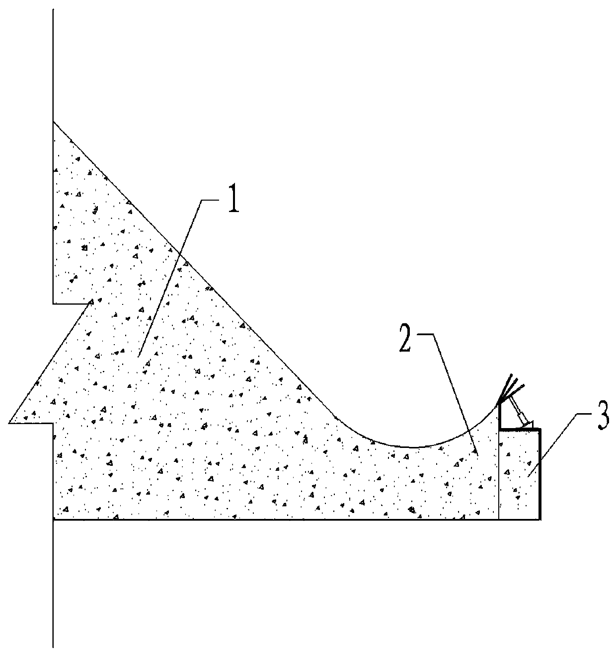 Multi-angle adjustable trajectory bucket type energy dissipation device and construction method thereof