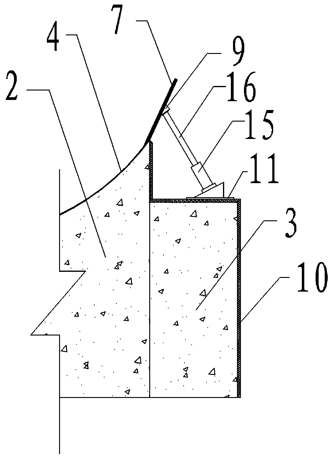 Multi-angle adjustable trajectory bucket type energy dissipation device and construction method thereof