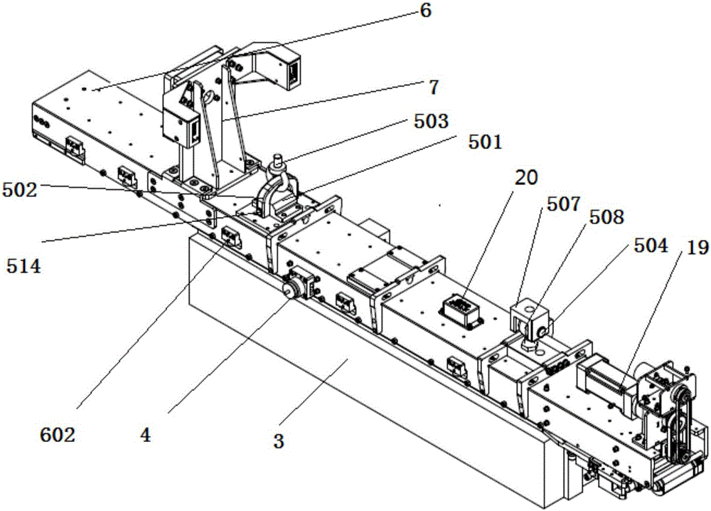 Automatic silicon rod loading and unloading structure