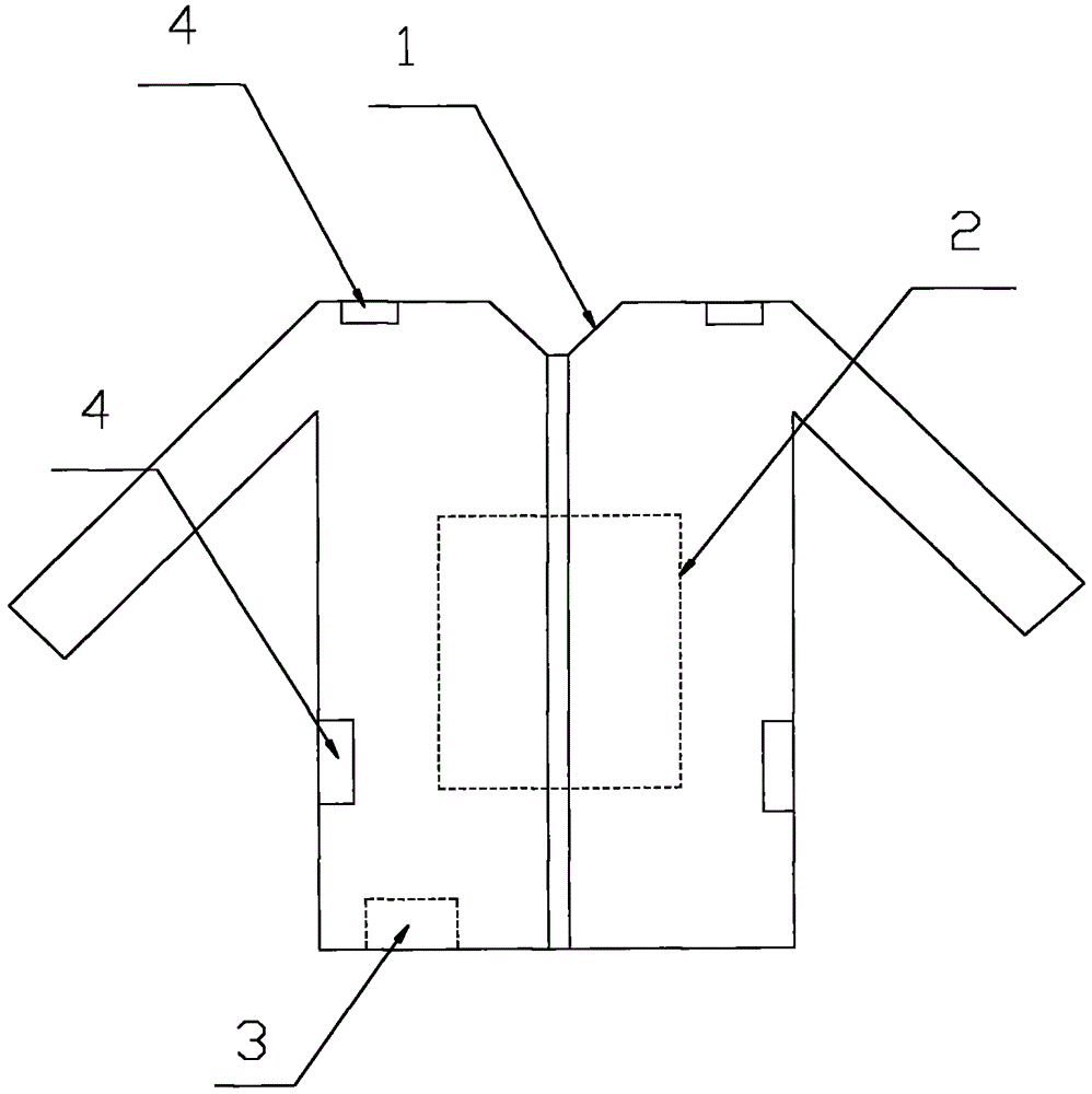 Warm-keeping garment suitable for being worn in winter and made of breathable and negative ion-releasing fabric