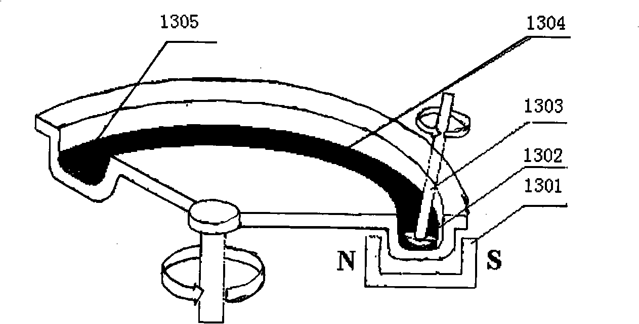 Magnetorheological finishing device for super large caliber aspheric surface optical part