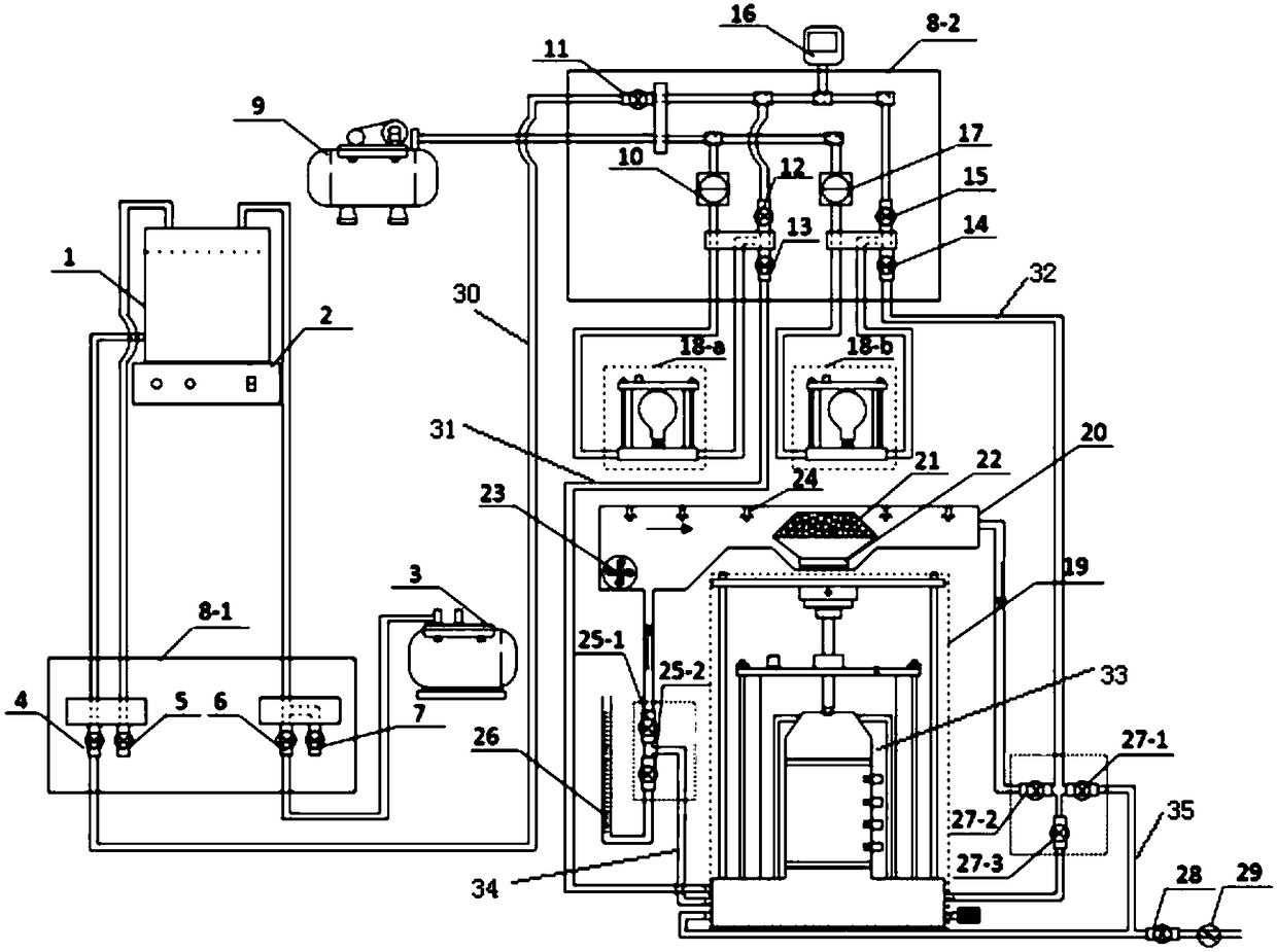 Saturated permeability coefficient testing system and method capable of simulating wet-dry cycle effect of sock-soil body