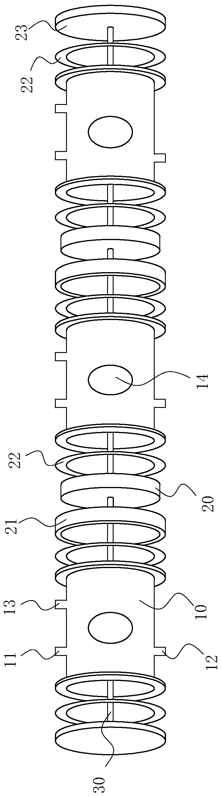 Deep sea thermocline environment oil pipeline cathode protection process simulation device