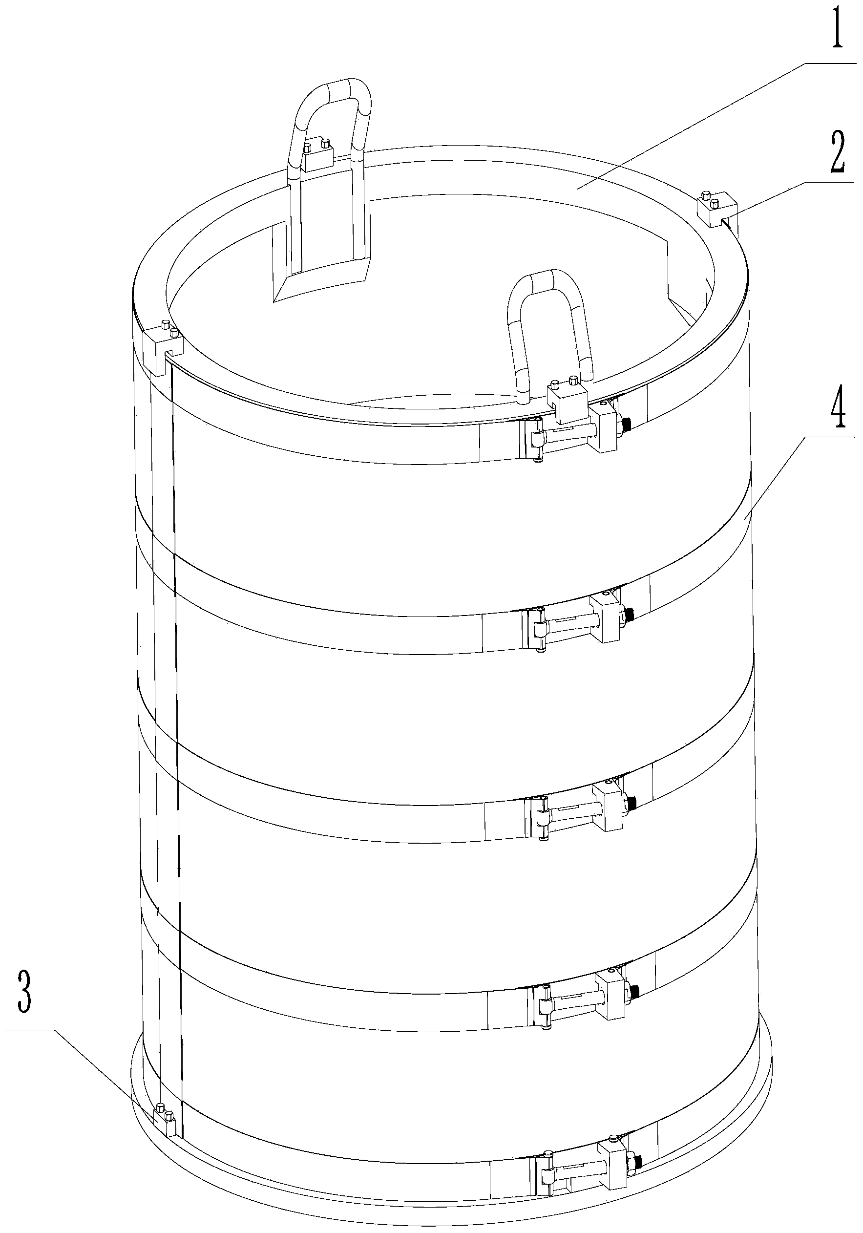 Arc-shaped titanium alloy thin-walled part forming tooling and method