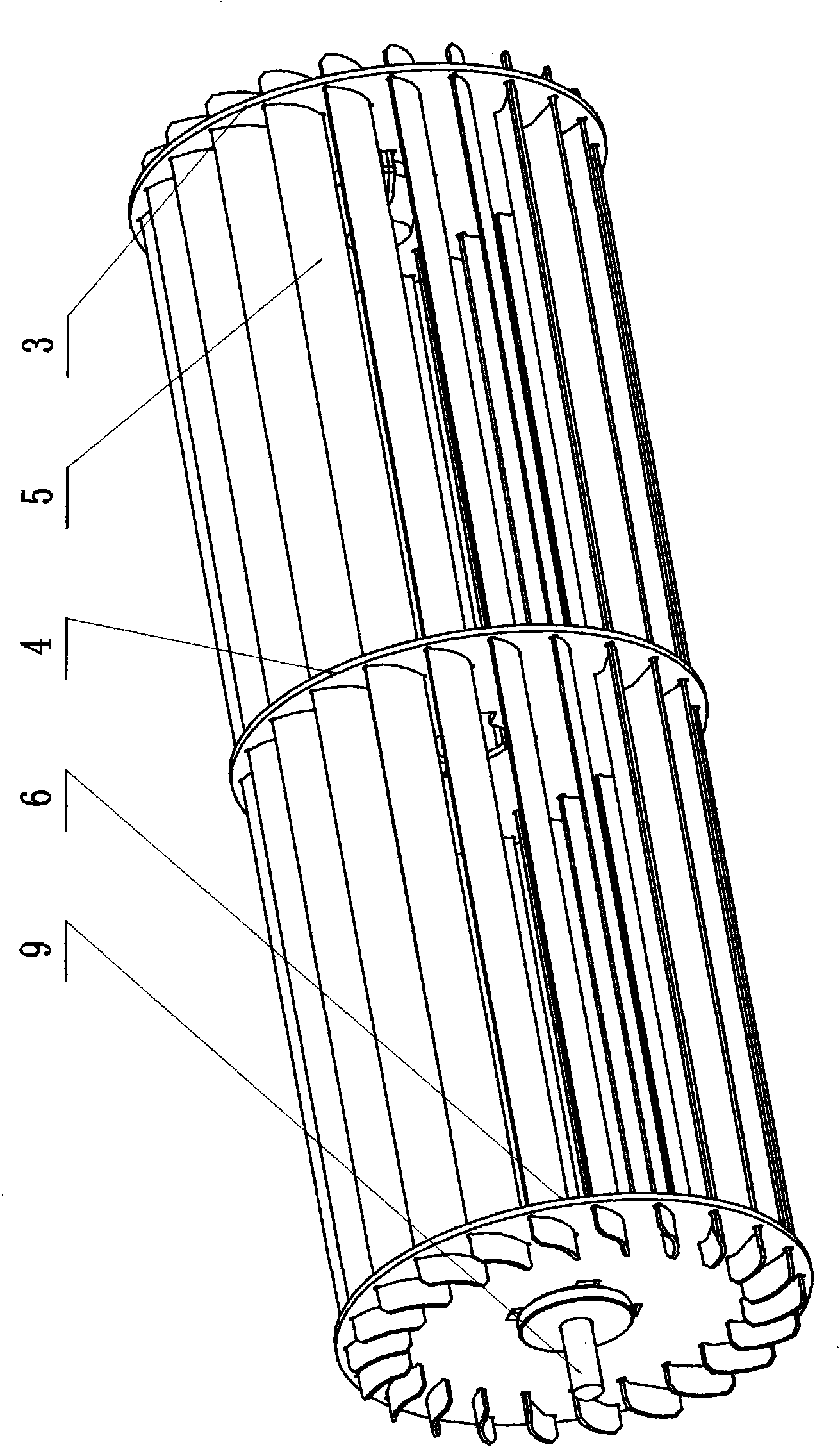 Cross-flow fan of composite wire blade impeller