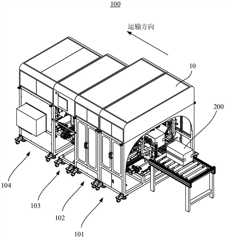 Unpacking and taking-out equipment and control method