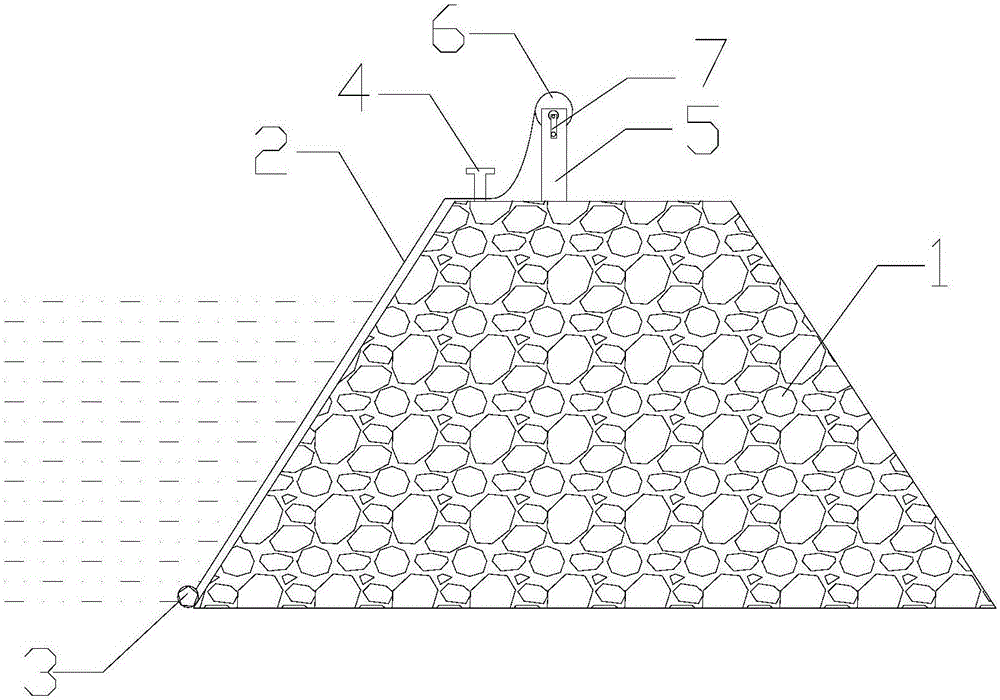 Dam leakage stopping device