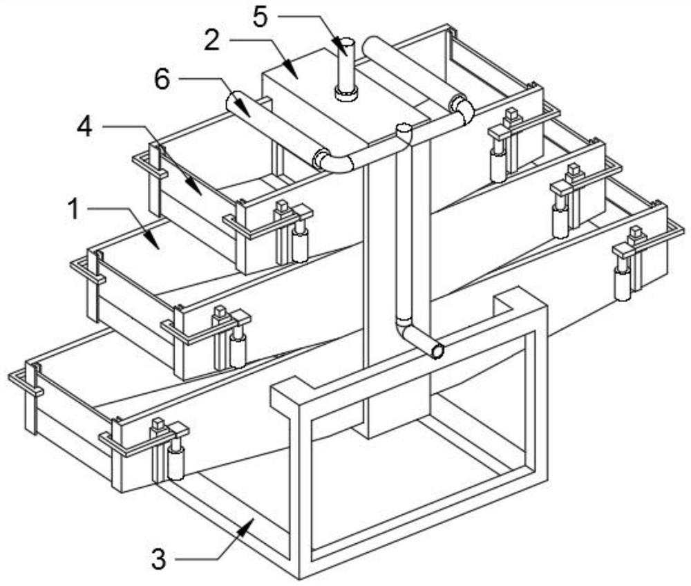 Precipitated sludge concentration device and concentration method for epoxy resin wastewater treatment