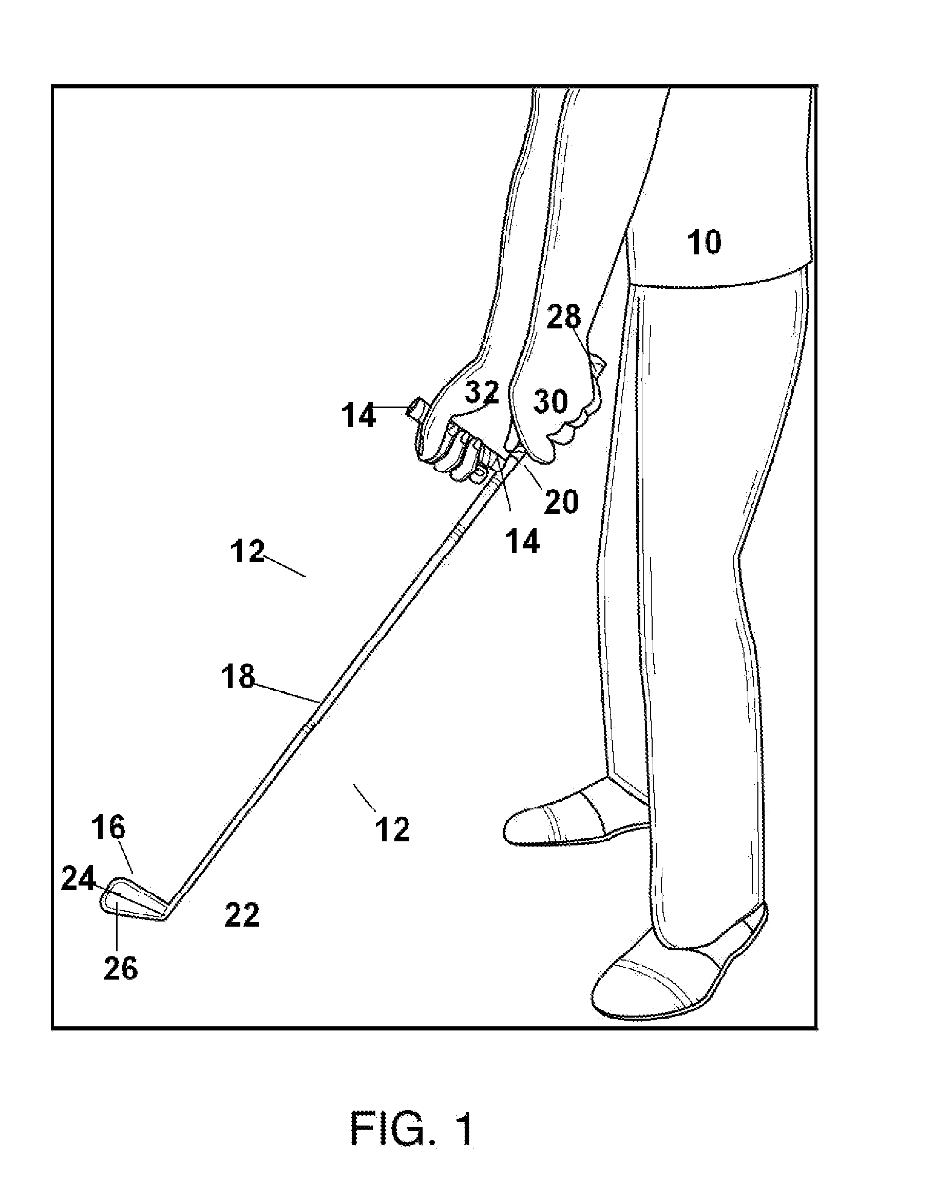 Golf club training handle