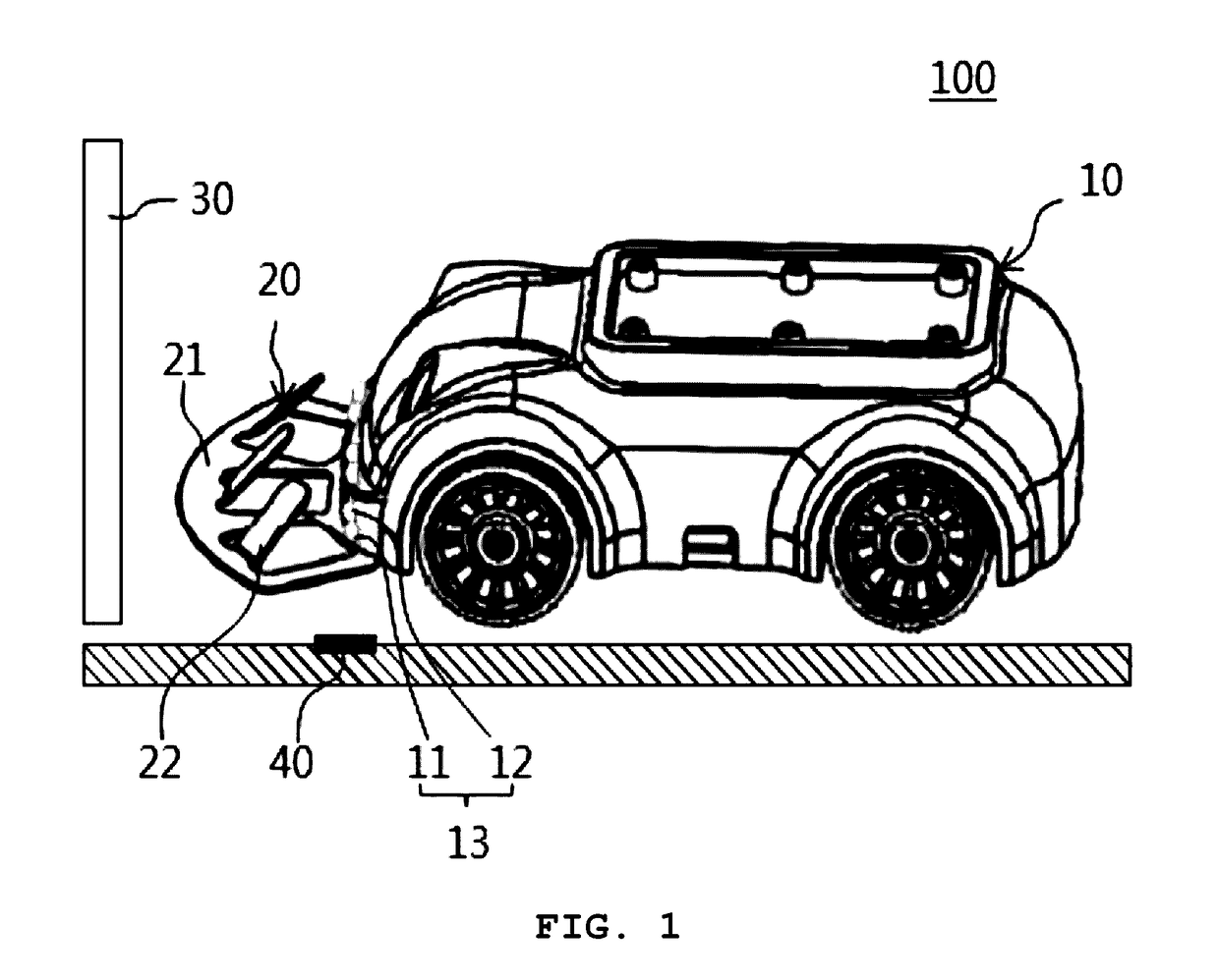 Mobile robot having reflector