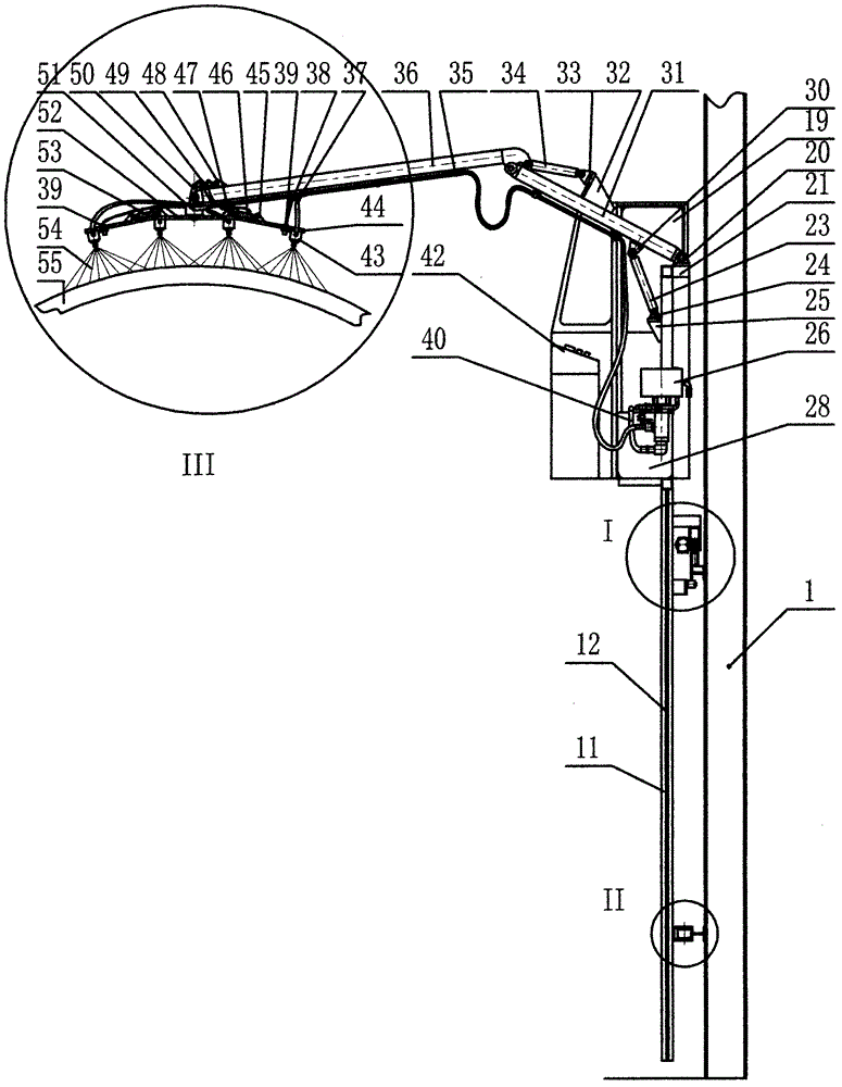 Automatic paint sprayer for spraying outer wall of wind power tower