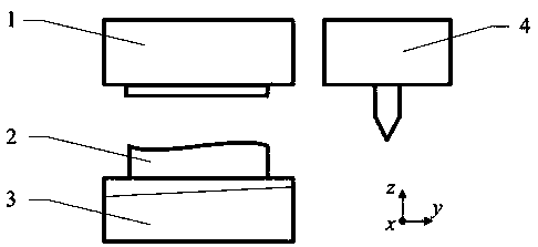 Micro-nano indentation test method suitable for complex curved surface