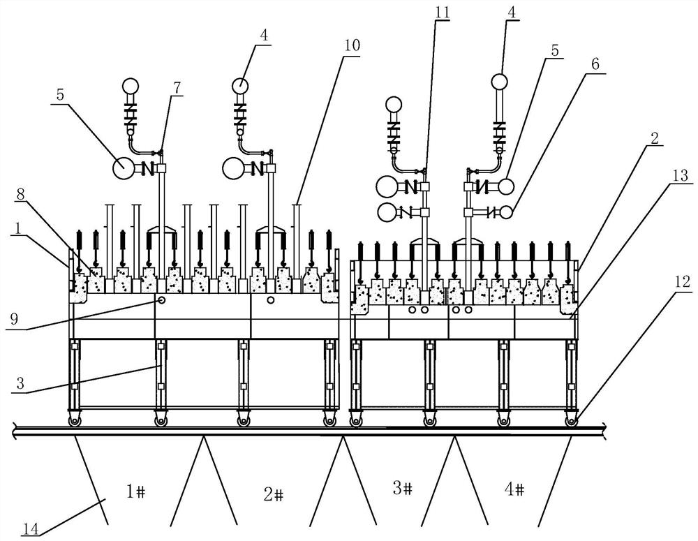 Device capable of effectively reducing sintering NOx emission