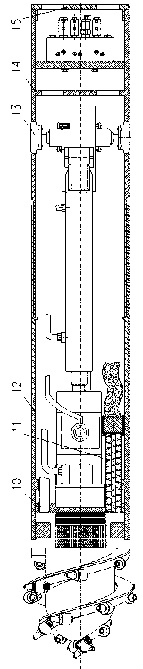 Three-degree-of-freedom self-walking minitype shield machine