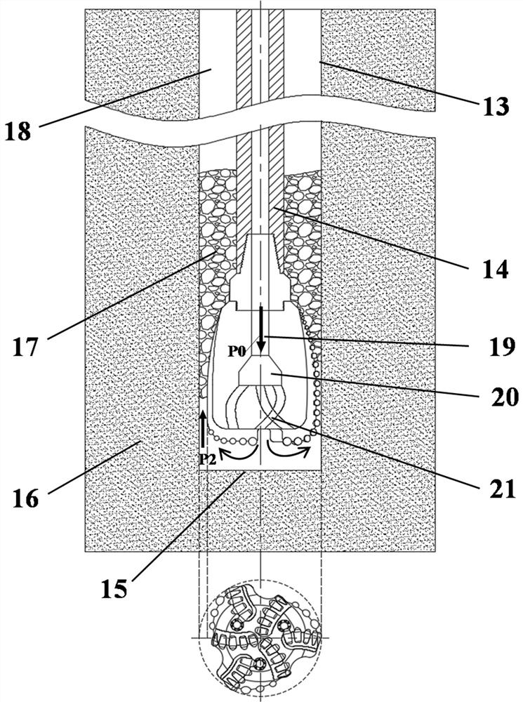 Gas drilling bit capable of preventing rock burst and drill jamming