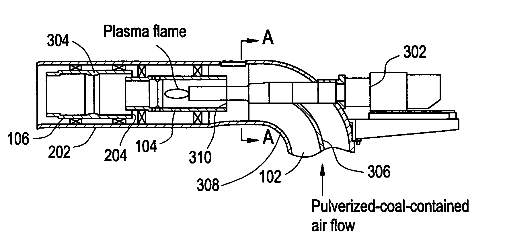 Plasma ignition burner