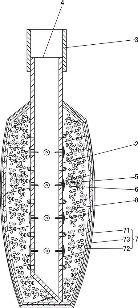 Method for conducting grouting construction at back of pile bottom of cast-in-place pile