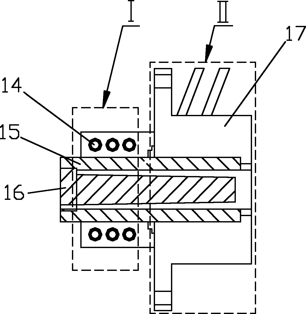 Hot-cold combined casting mould horizontal continuous casting equipment of cupronickel tubing and technology thereof