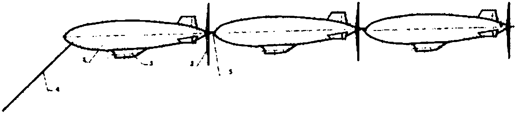 Serial-type mooring ball-carrying wind driven power generation device