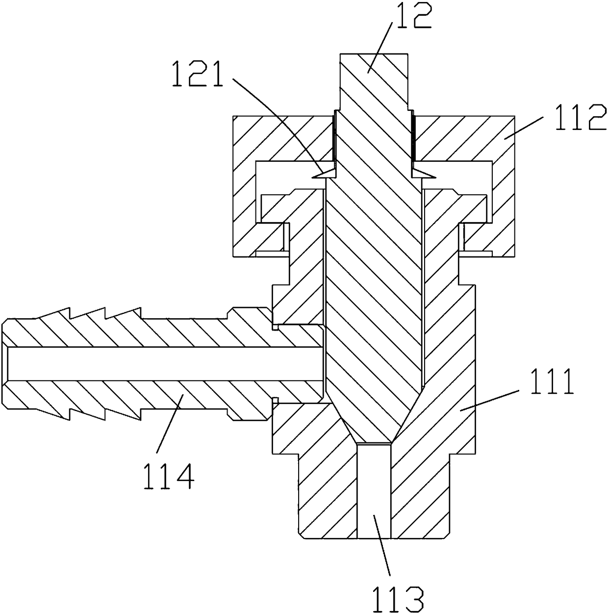 Internal rotary vacuum sealing assembly for high-temperature vacuum sintering furnace and vacuum charging bucket