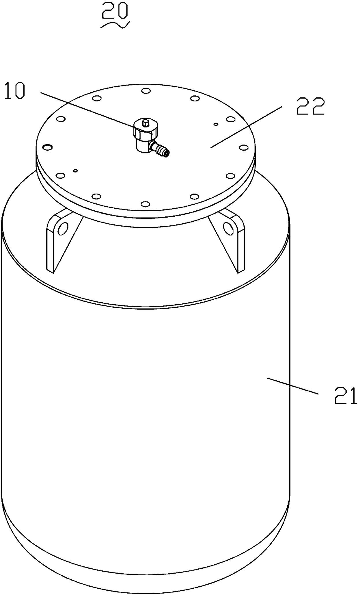 Internal rotary vacuum sealing assembly for high-temperature vacuum sintering furnace and vacuum charging bucket