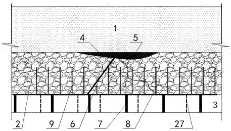 Grouting integrated controlling method for underground engineering top weakly cemented rock mass permeation damaged region