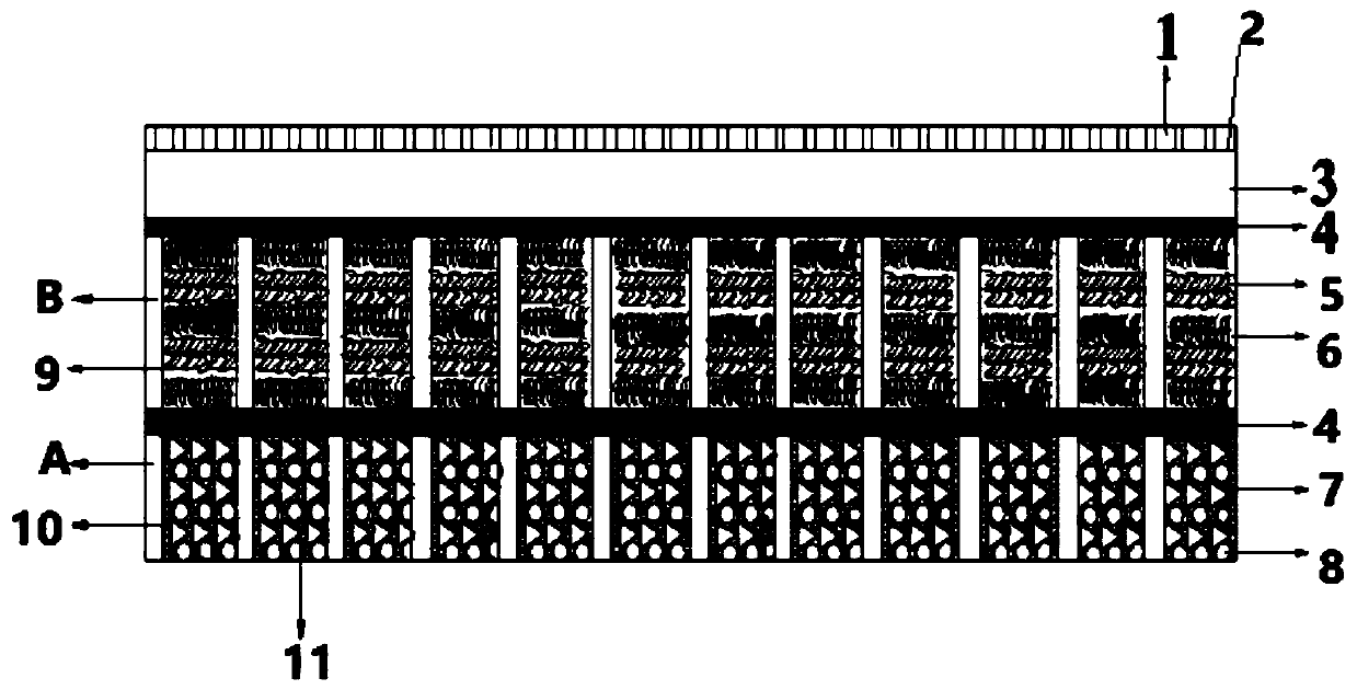 A roadbed surface dehumidifier