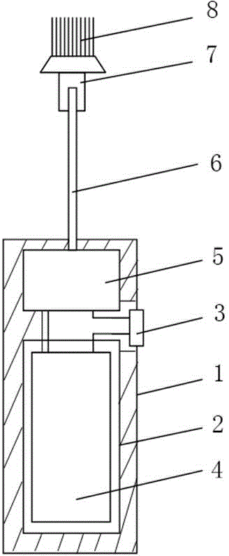 Acoustic vibration brush and cleaning method adopting acoustic vibration brush