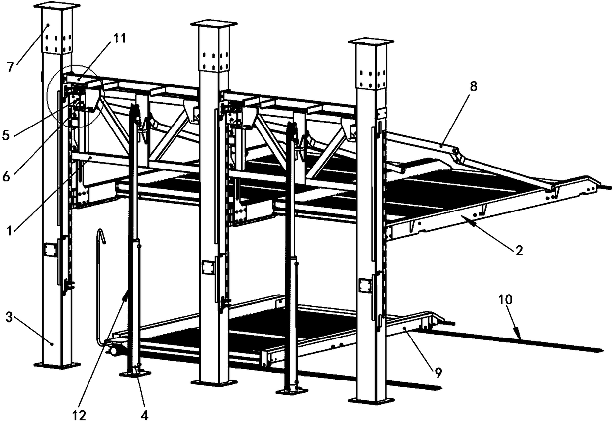 Cantilever type intelligent parking garage