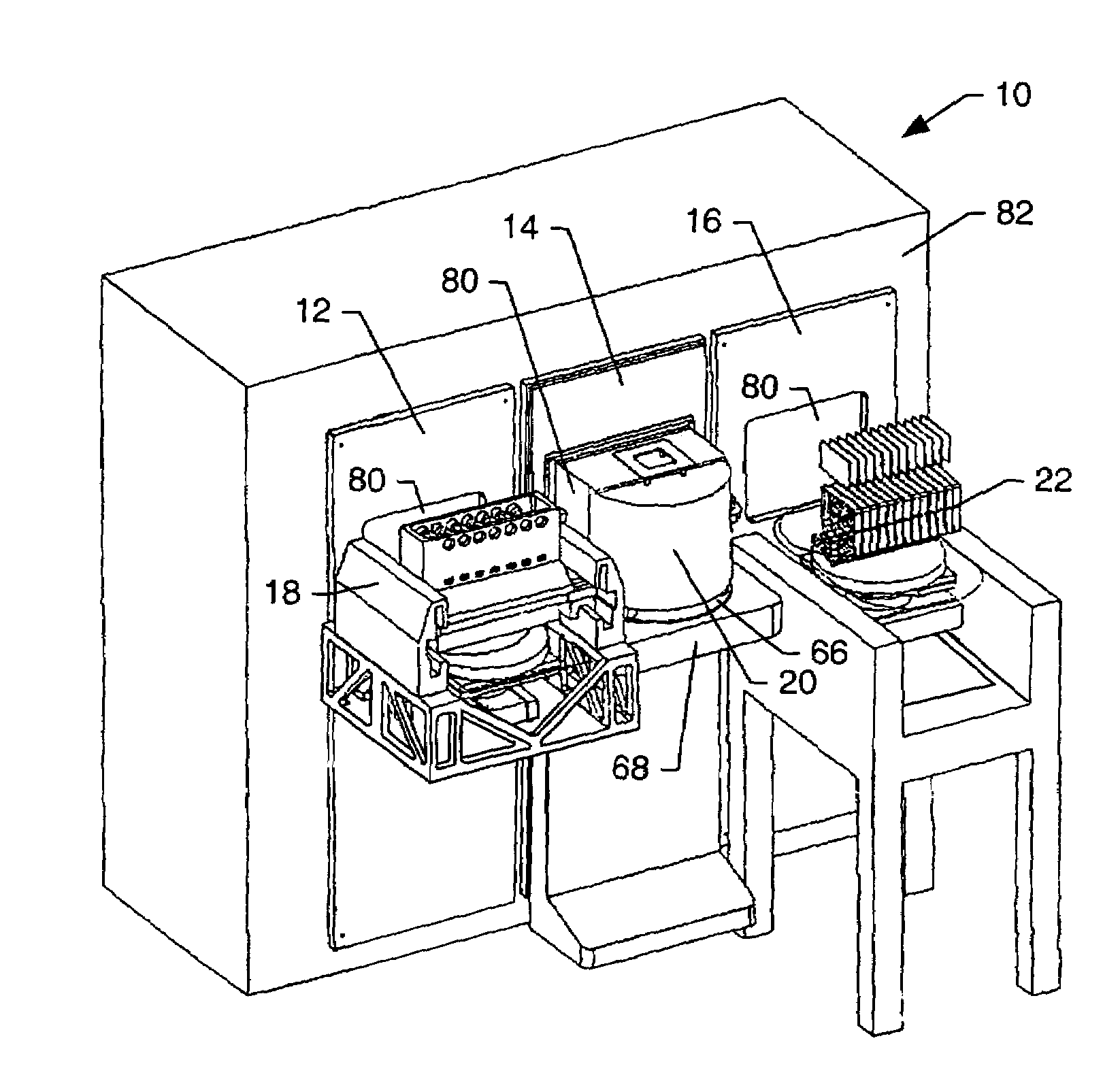 Method of interfacing ancillary equipment to FIMS processing stations