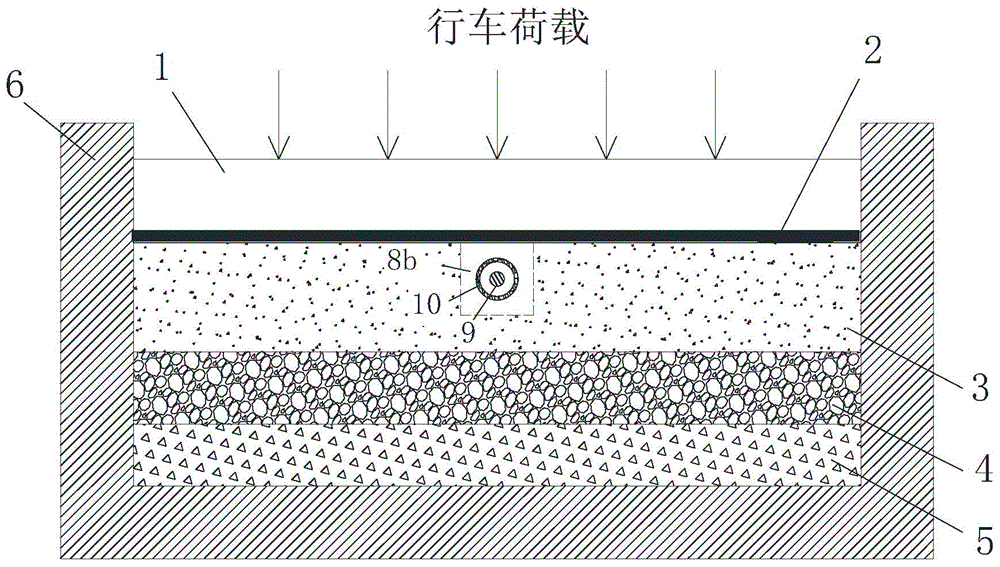 Semi-rigid base asphalt pavement reflection crack testing device