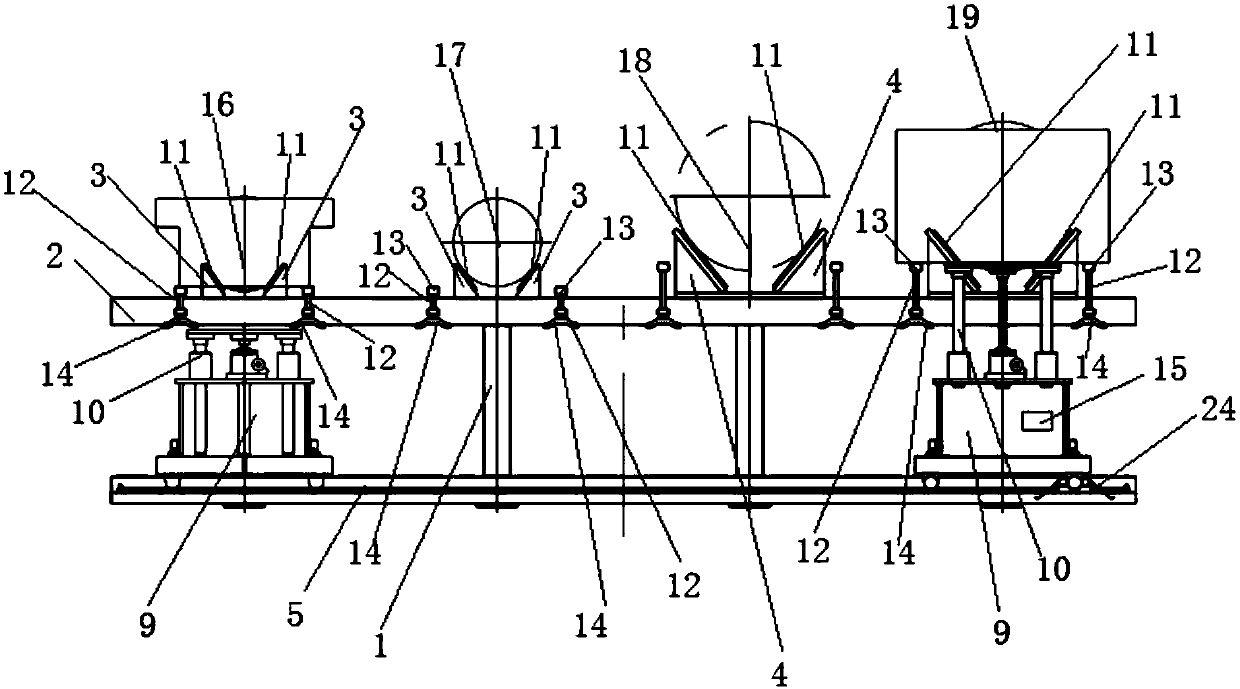 Auxiliary equipment for bearing block dismounting and mounting and dismounting and mounting method of auxiliary equipment